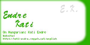 endre kati business card